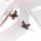 Gemstone Butterfly Studs Earring Exquisite Fashion Earrings For Women