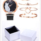 Women's cat watch bracelet set