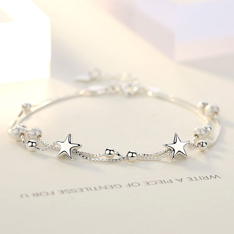 Star Bracelet Women Sterling Silver Korean Style Simple