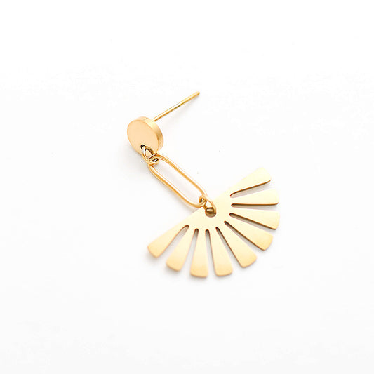 Fan-shaped Female Earrings Popular In Europe And America, Exquisite Earrings Trend