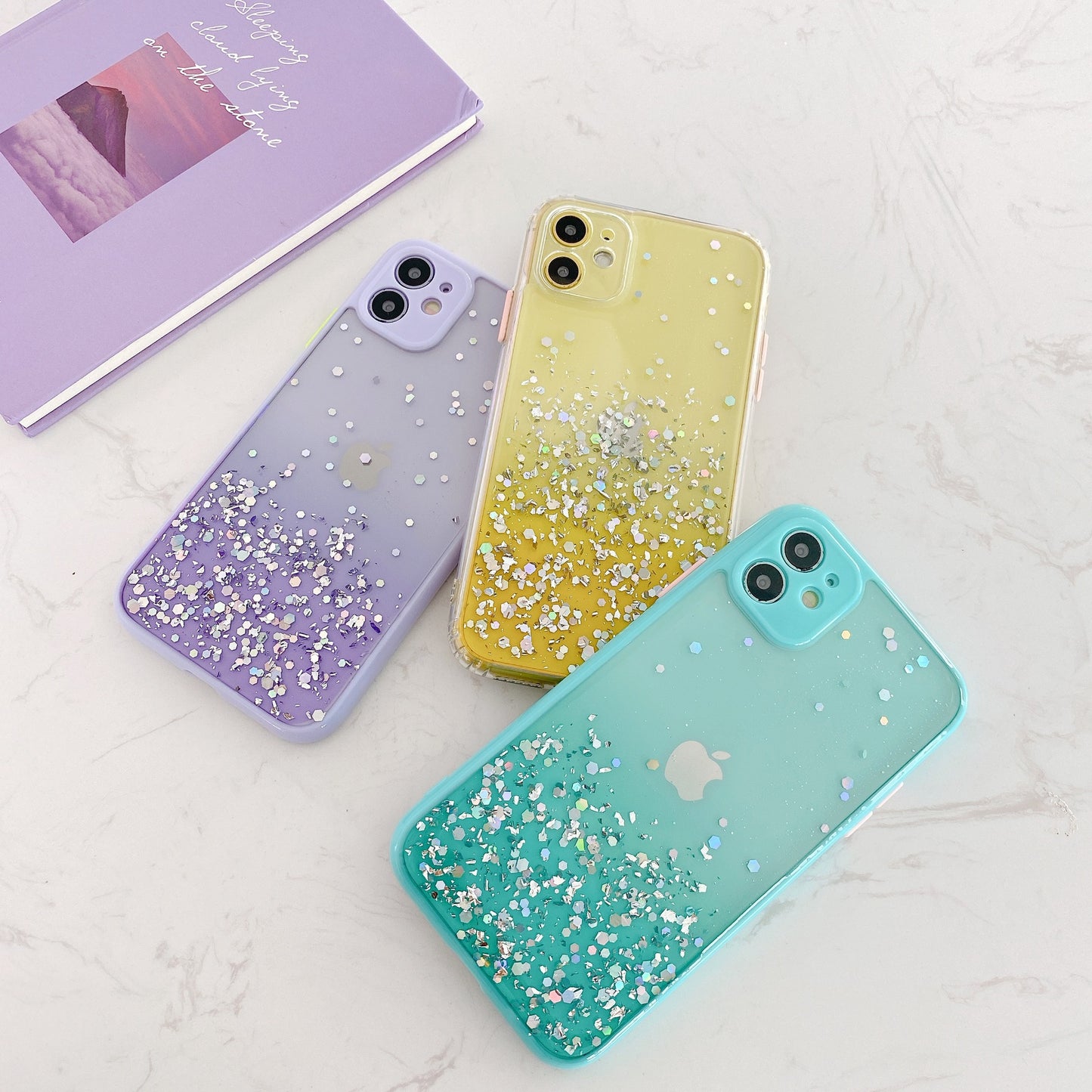 Compatible With , Epoxy Glitter 8p Gradient All-inclusive Anti-drop Cover