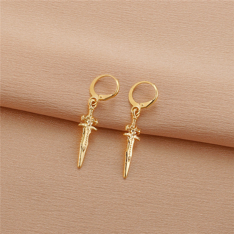 Sword Drop Earrings Cute Dangle Earrings Women Jewelry Gift for Her