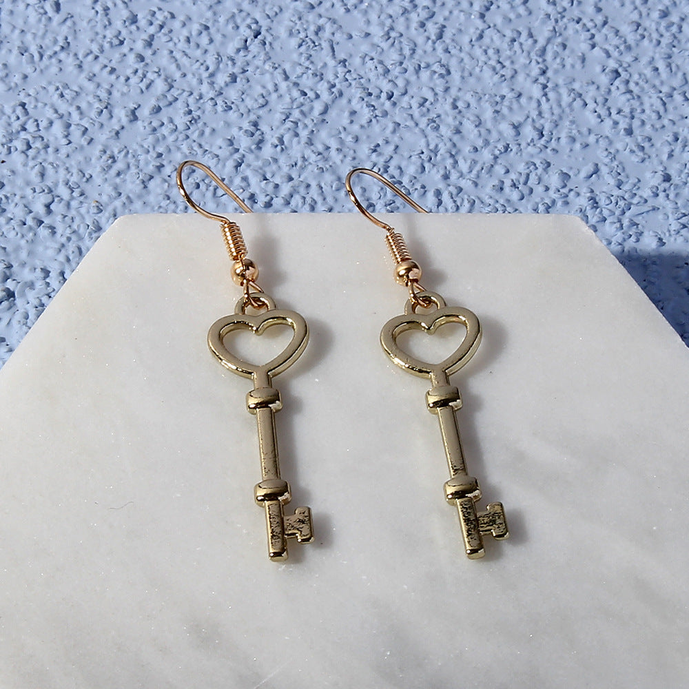Key Pendant Jewelry Fashion Dangle Earrings for Girls Party Birthday Gift