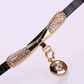 Thin belt fashion ladies watch Casual three-ring winding bracelet watch Women's fashion quartz watch