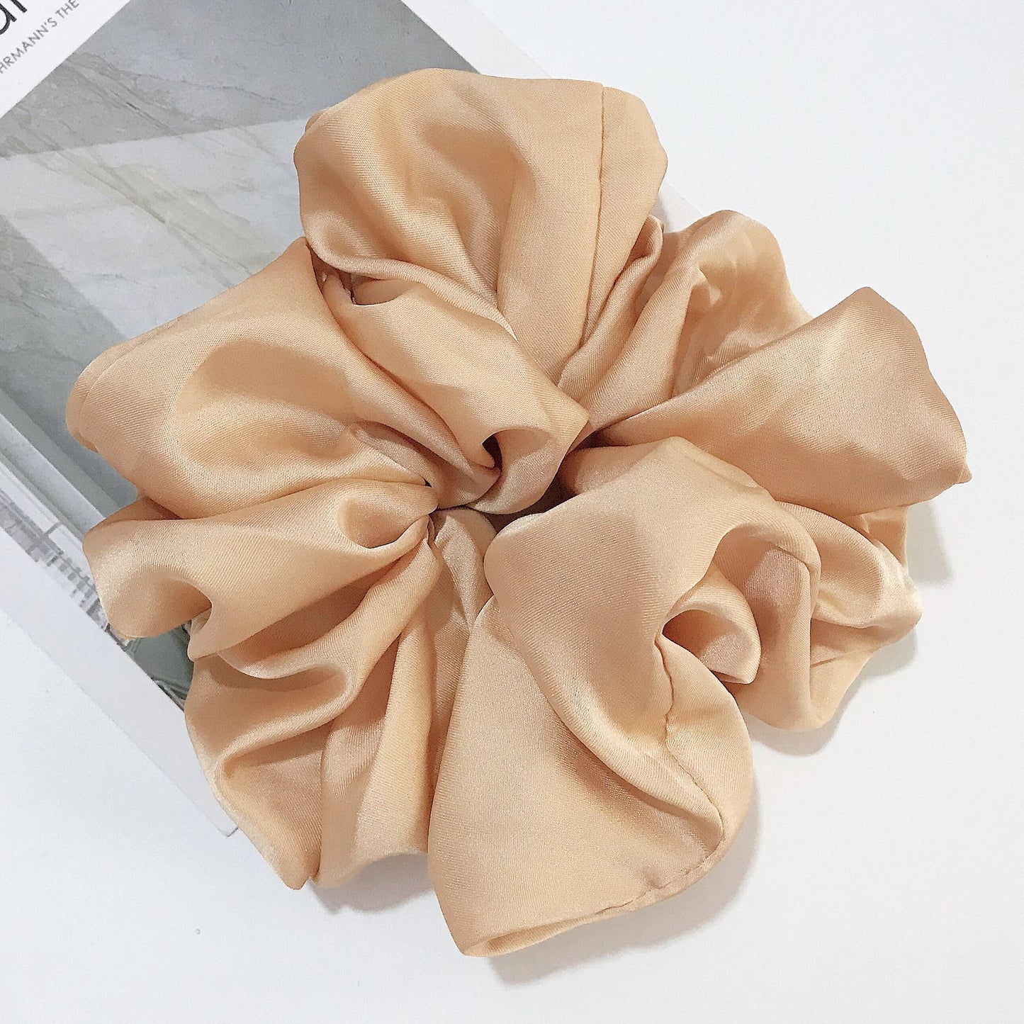 Oversized Smooth Satin Large Intestine Circle Hair Tie