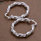 Twisted Design Hoop Earrings Dangle Women Fashion Jewelry Gift for Her