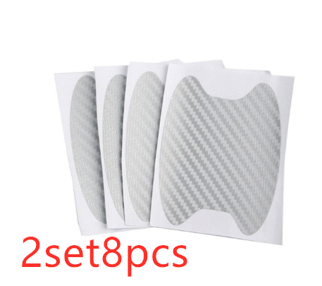 4pcs / set of door stickers carbon fiber scratch-resistant car handle stickers