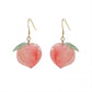 Peach Fruit Pendant Jewelry Fashion Dangle Earrings for Girls Party Birthday