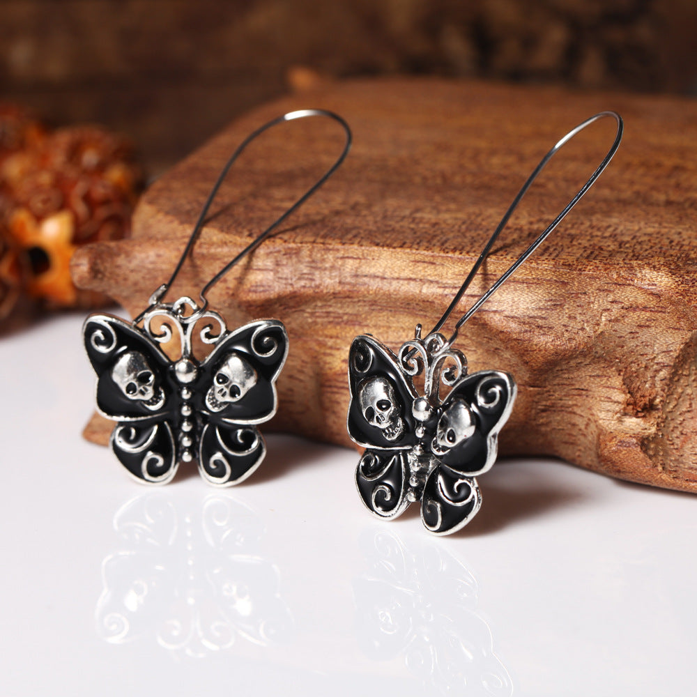 Gothic Butterfly Dangling Drop Earrings Women Girls Gifts Jewelry Accessories