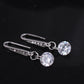 Simple Round Crystal Dangle Earrings Jewelry Accessories Girls Fashion Accessory