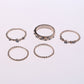 European And American Jewelry Rose Gold Stackable Diamonds Set Of Five Sets Of Rings BohemiaJ