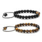 Tiger eye couple bracelets matte black agate beads bracelet