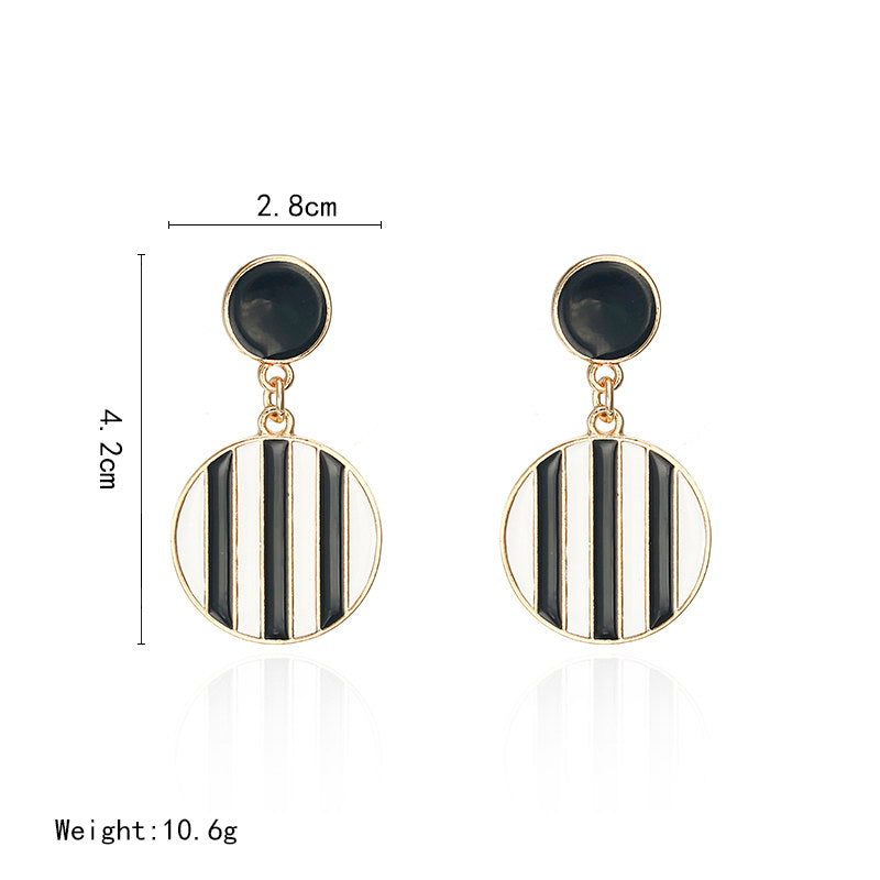 Stripes Geometric Dangle Earrings Special Gift for Women Girl Fashion Jewelry