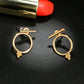 Circle Bar Ear Stud Earrings Dangle Women Fashion Jewelry Gift for Her