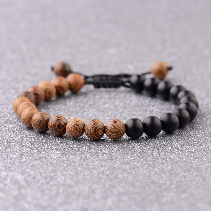 8mm Natural Woman Yoga Wooden Bead Bracelet