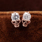 Rhinestone Skull Stud Earrings for Women Girls Fashion Earrings Piercing Jewelry