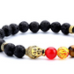 Jewelry Accessories 8mm Seven Chakra Yoga Volcanic Rock Buddha Head Bracelet
