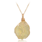 Natural stone pendant irregular crystal rough necklace