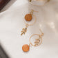 Leaf Wooden Pendant Dangling Drop Earrings Women Girls Gifts Jewelry Accessories