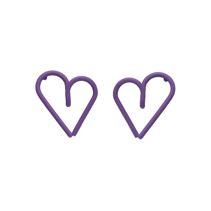 Purple Heart Stud Earrings Cute Dangle Earrings Women Jewelry Gift for Her