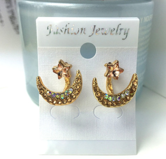 Moon Star Stud Earrings