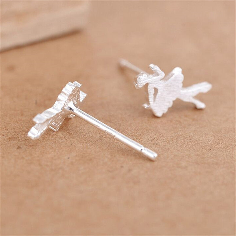 Ballet Girl Stud Earrings Women Charm Stud Jewelry Birthday Holiday Gifts
