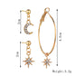 3pcs Set Moon Star Ear Stud Earring Dangle Women Fashion Jewelry Jewellery