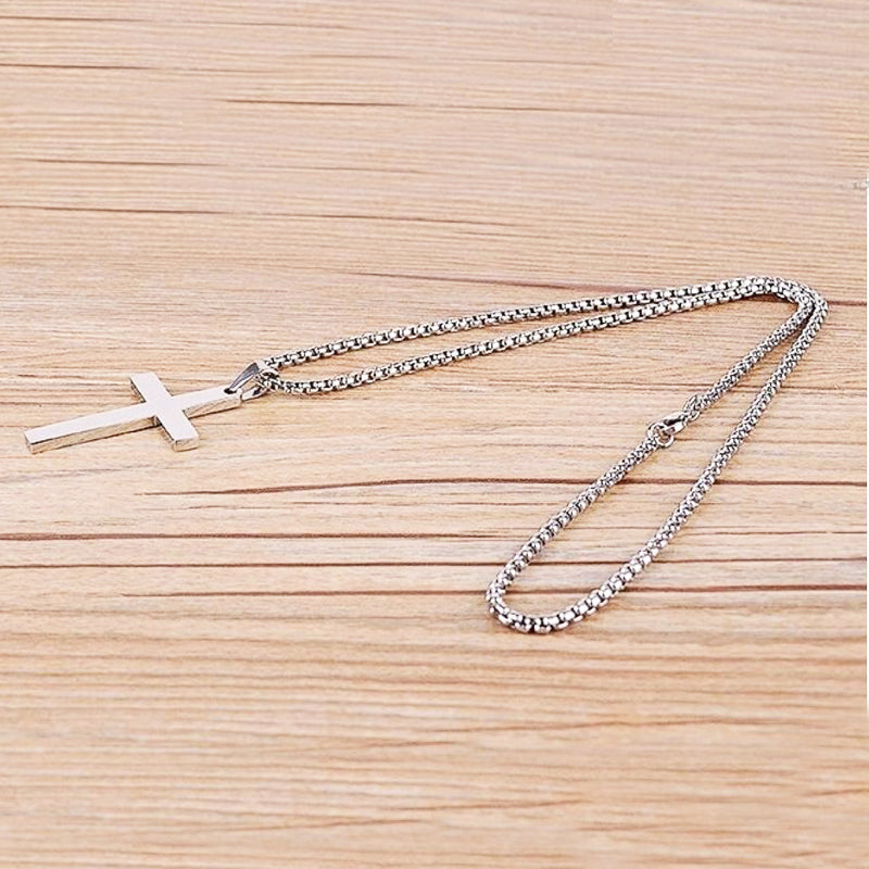 Classic Cross Men's Pendant Necklace Fashion Stainless Steel