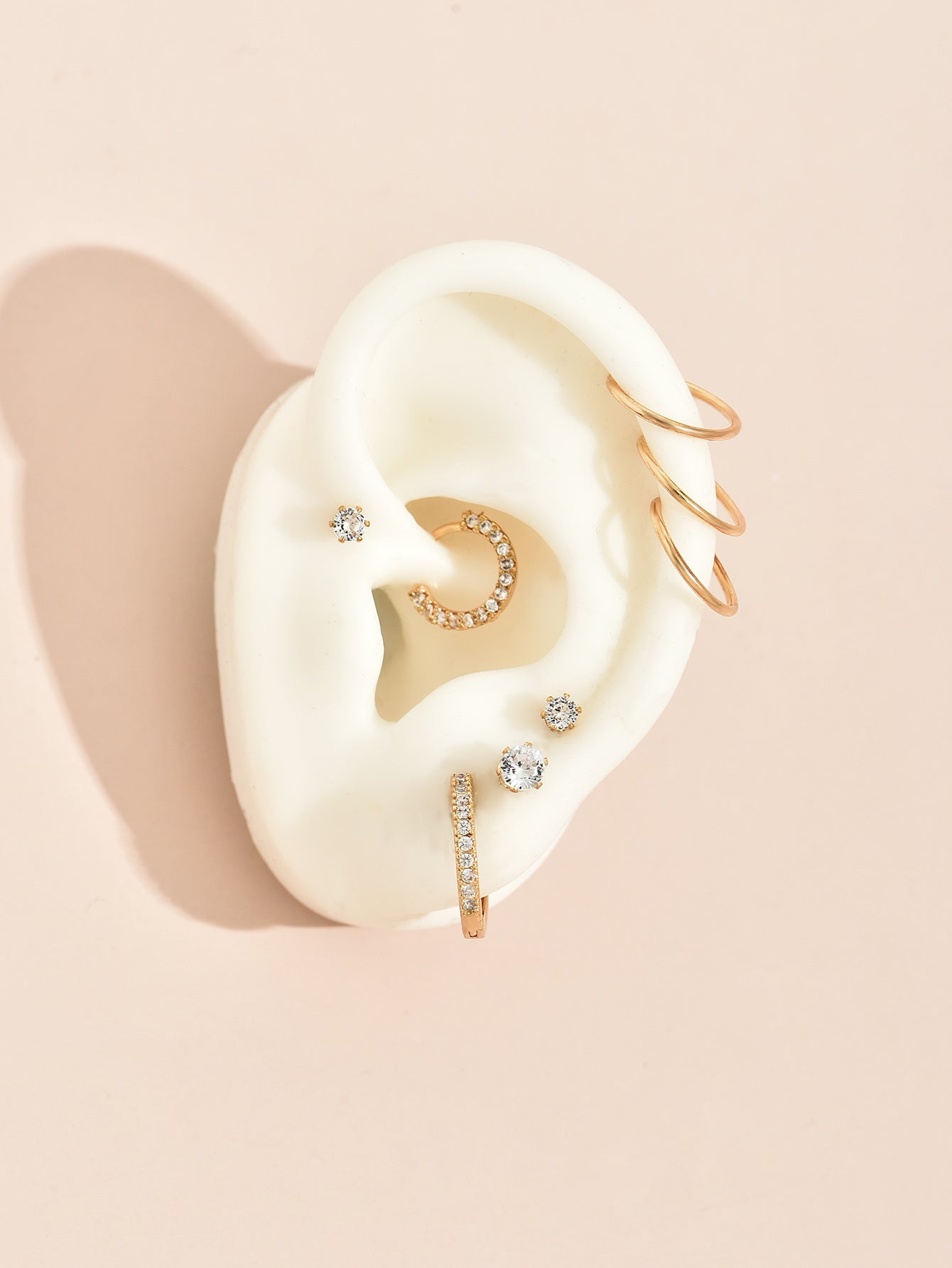 8pcs Set Ear Cuff and Studs Earrings Women Jewelry Gift for Her Accessories