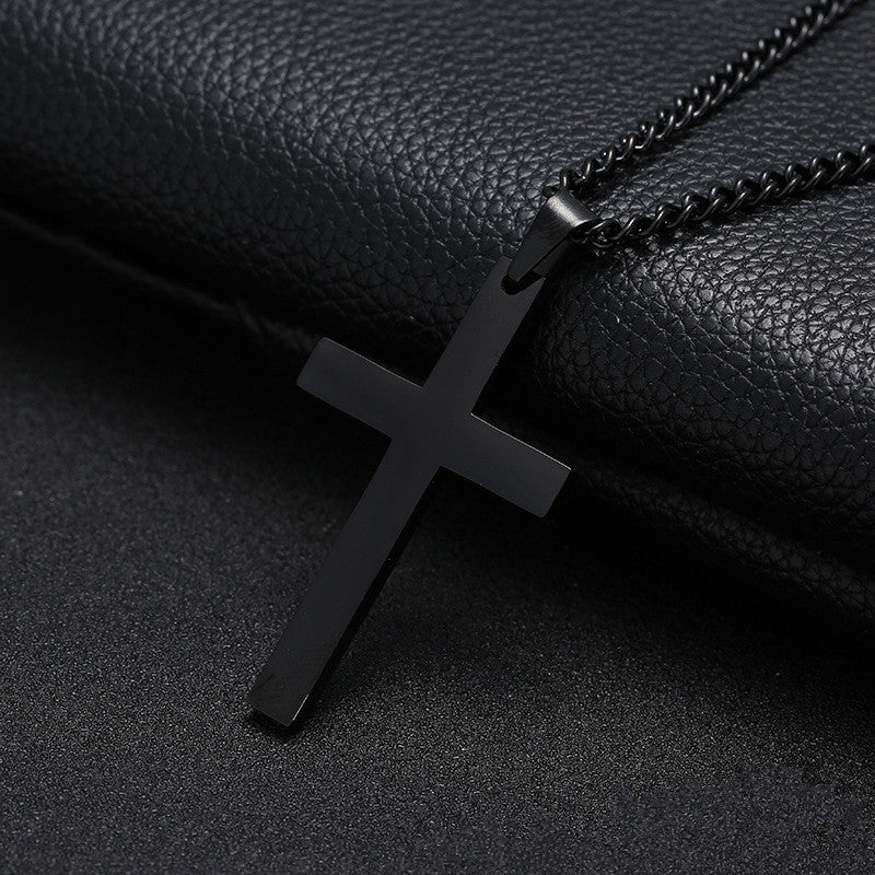 Classic Cross Men's Pendant Necklace Fashion Stainless Steel