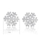Metallic Snowflake Stud Earrings Women Fashionable Luxurious Earrings Jewelry