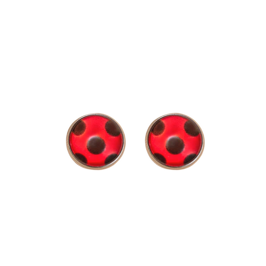 Ladybug Stud Earrings for Women Girls Ear Studs Jewelry Gift Fashion Earrings