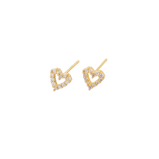 Mini Heart Stud Earrings Women Jewelry Mom Gift Everyday Wear Earrings