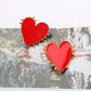 Red Heart Stud Earrings Fashion Jewelry for Girls Women Gift Accessories