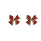 Rhinestone Bow Stud Earrings for Women Girls Fashion Earrings Piercing Jewelry