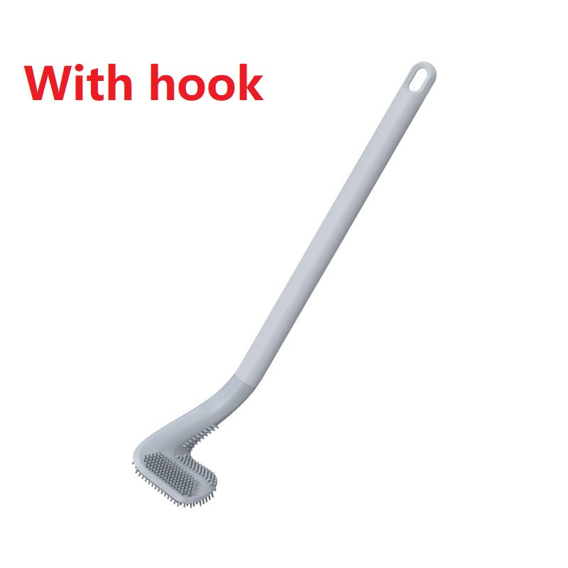 Household Silicone Non-dead Corner Toilet Cleaning Brush