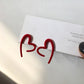 Open Heart Jewelry Stud Earrings Modern Fashion Women Earrings Piercing Studs