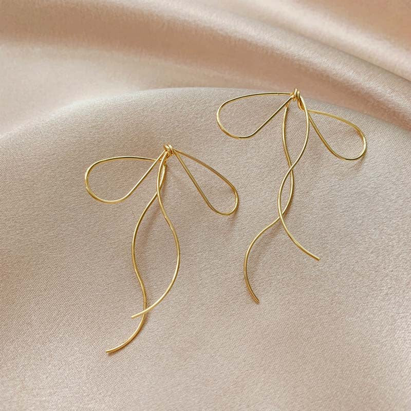 String Bow Dangle Earrings Special Gift for Women Girl Fashion Jewelry