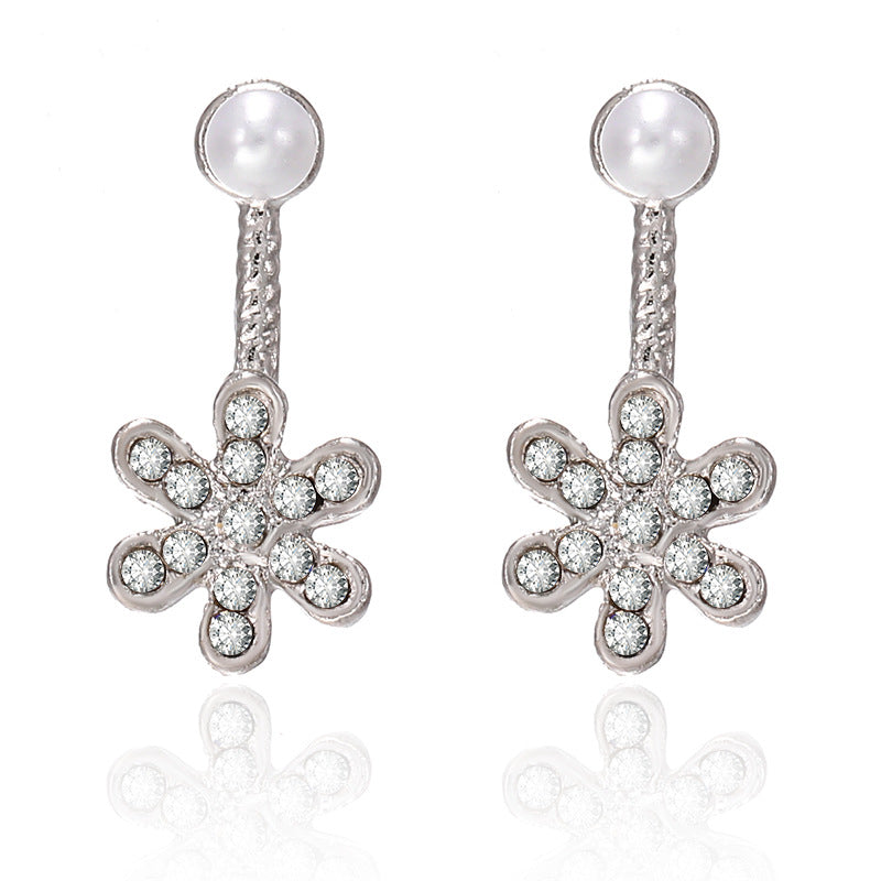 Cute Snowflake Stud Earrings Female Girl Fashion Earrings Birthday Holiday Gifts