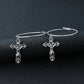 Cross Hoop Earrings Cute Dangle Earrings Women Jewelry Gift for Her