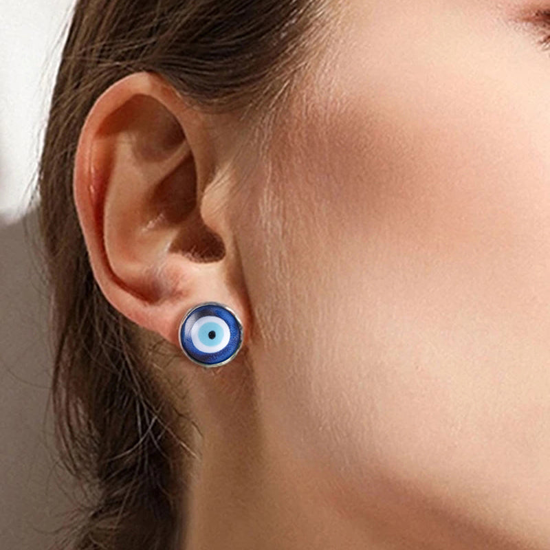 Blue Eye Stud Earrings for Girls Women Stud Jewelry Gift Accessories