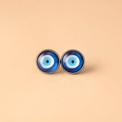 Blue Eye Stud Earrings for Girls Women Stud Jewelry Gift Accessories