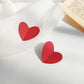 Folding Design Red Heart Dangle Earrings Cute Summer Earring Jewelry Gift for