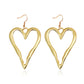 Large Heart Design Ear Drop Earrings Dangle Women Fashion Jewelry Gift for Her