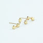 Simple Temperament Alloy Three Small Star Earrings