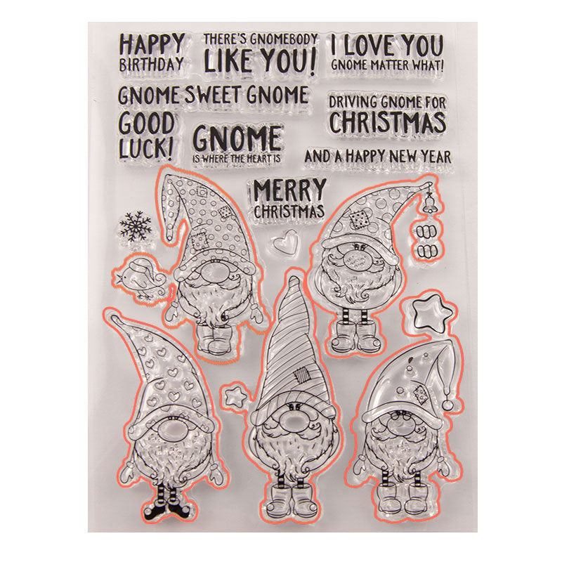 Christmas Santa Stamp and Dies Word Clear Stamps Metal Cutting Dies for DIY Scrapbooking