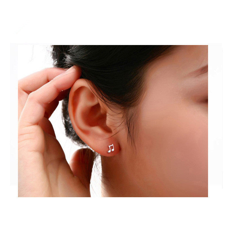 Mismatched Music Notes Stud Earrings for Girls Women Stud Jewelry Gift