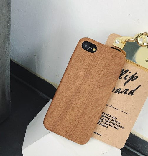 Wooden handset case with ultra-thin wood-grain soft leather cover and wood-grain handset cover