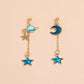 Cosmos Pattern Drop Ear Dangle Fashion Earrings for Women Party Jewelry Gift
