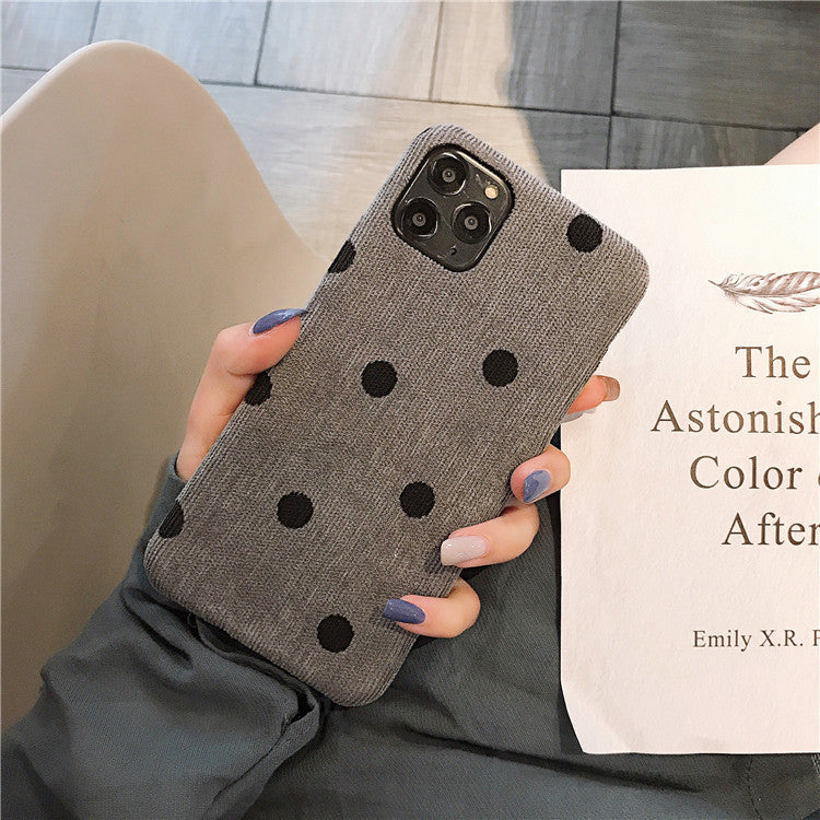 Corduroy wave dot phone case
